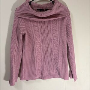 JEANNE PIERRE Lavender Cowl Neck Sweater